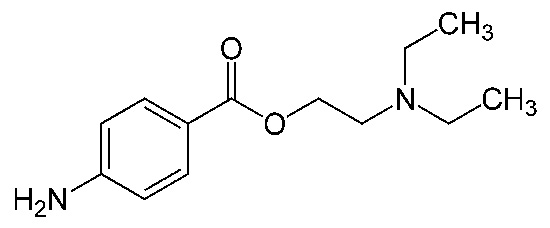 Novocaína (procaína): fórmula química