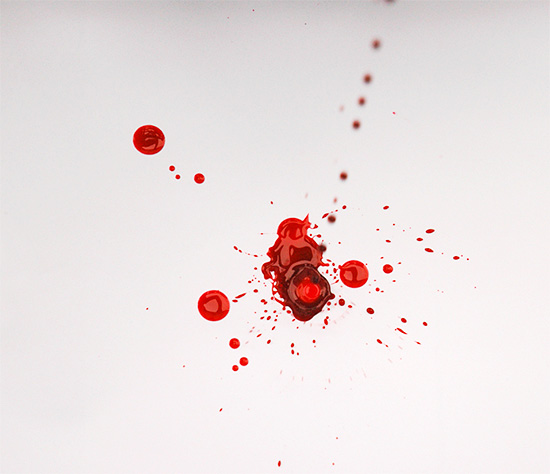 O sangue da boca pode simbolizar um dreno de vitalidade ...