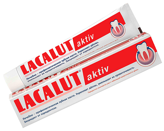 Lacalut Aktiv é especialmente bom para gengivas.