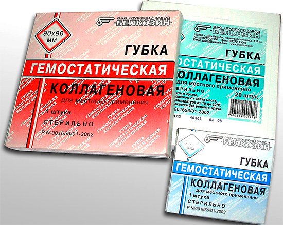 As esponjas hemostáticas do colágeno param com bastante eficácia o sangramento e subsequentemente se resolvem por conta própria.