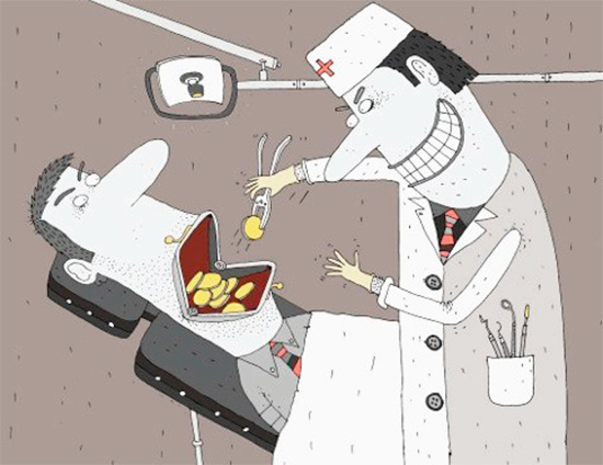 O cirurgião-dentista que concorda em gastar muito dinheiro para remover o dente sob anestesia, se houver contra-indicações graves, é ruim.