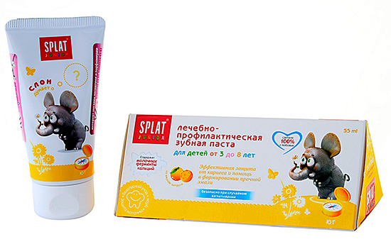 Creme dental médico e preventivo para crianças de 3 a 8 anos.