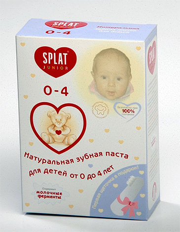 Creme dental Splat Natural para crianças de 0 a 4 anos.