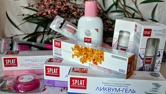 Hoje, os produtos Splat são representados não apenas por cremes dentais, mas também por outros produtos de higiene bucal.