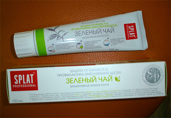 Creme dental Splat com extrato de chá verde