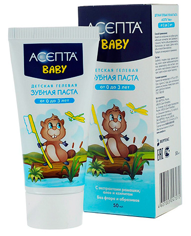 Asepta creme dental para bebês