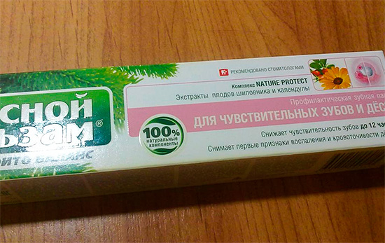 Creme dental preventivo Forest Bálsamo Para dentes e gengivas sensíveis.