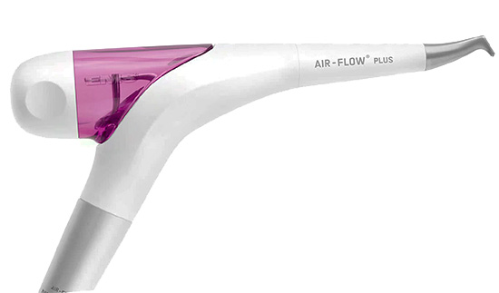 É assim que é a máquina Air-Flow para clareamento mecânico de dentes.