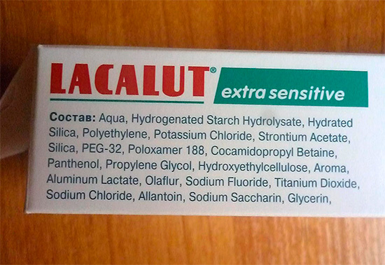Composição do Creme Dental Laca Extra Sensível ...