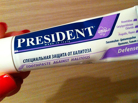Presidente Defesa para proteção contra halitose