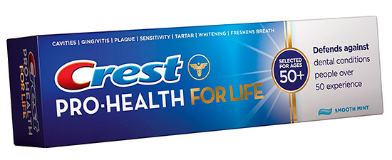 Creme dental Cross para idosos (acima de 50 anos).