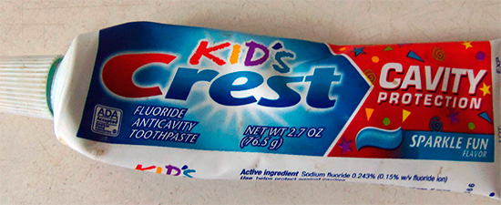 Creme dental infantil para proteção da cavidade infantil.