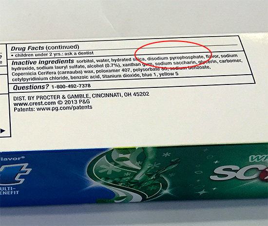I polifosfati nei dentifrici contribuiscono alla rimozione del tartaro e della placca dalla superficie dello smalto.