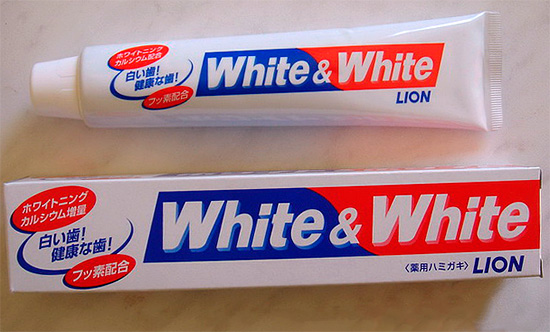 Apresentando creme dental japonês Whitening White & White ...