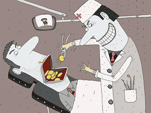 Infelizmente, alguns médicos, em busca de benefícios comerciais, às vezes ignoram contra-indicações para implantes dentários.