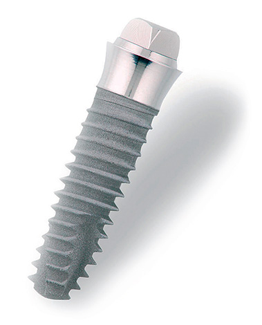 A superfície dos implantes Xive é microporosa, o que facilita o crescimento de tecido ósseo.