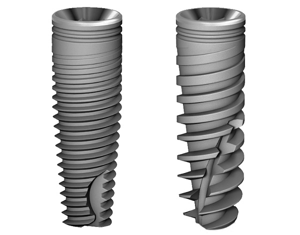 Um certo tipo de rosca e a forma dos implantes Alpha BIO na forma de um cone truncado são patenteados.